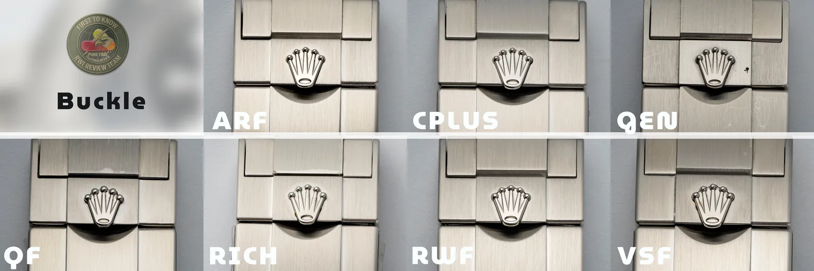 Bracelet and clasp comparison — RWI 2026 third-party review photo